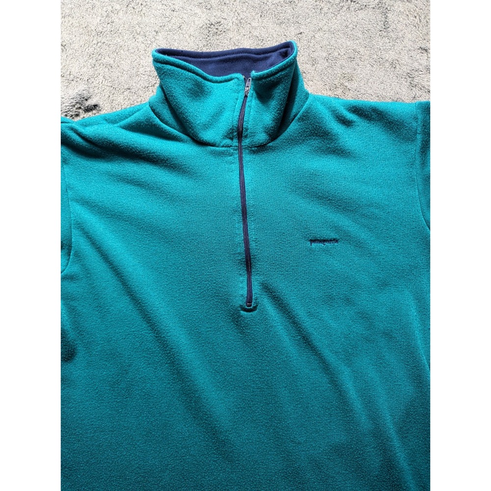 Patagonia Capilene Long Sleeve 1/4 Zip Pullover Womens Medium Green Made In USA - Picture 2 of 11